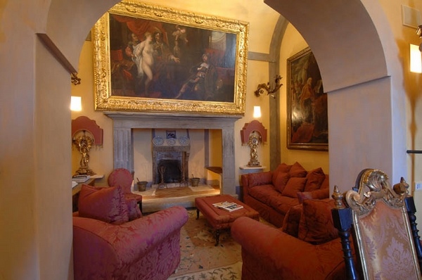 living room area luxury villa interior design palazzo Positano