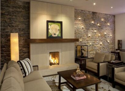 living-room-decoration-ideas-natural-stone-wall-recessed-lighting