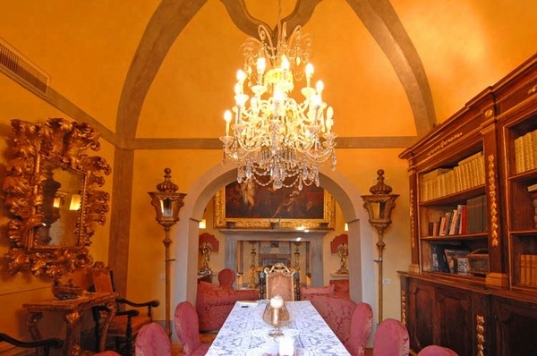 luxury baroque villa interior design dining area spectacular chandelier