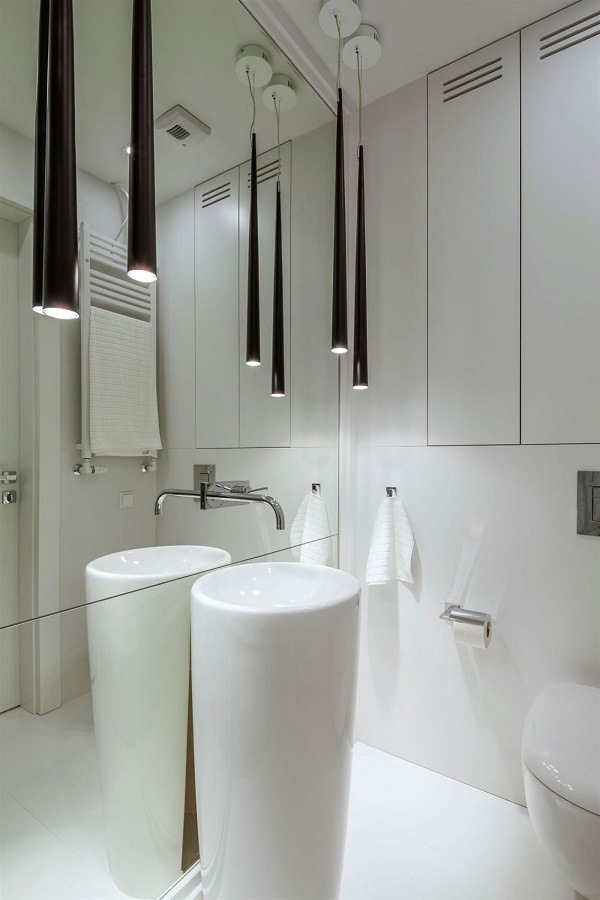 bathroom furniture white sink modern lighting fixtures