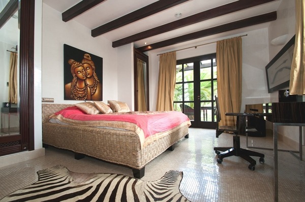 luxury villa Ibiza bedroom interior exotic modern style