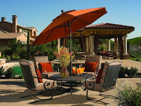 luxury wrought iron patio furniture set comfortable armchairs