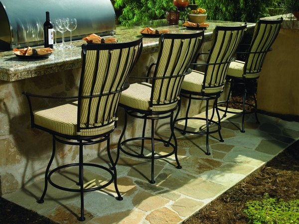 metal bar stools outdoor furniture design wrought iron