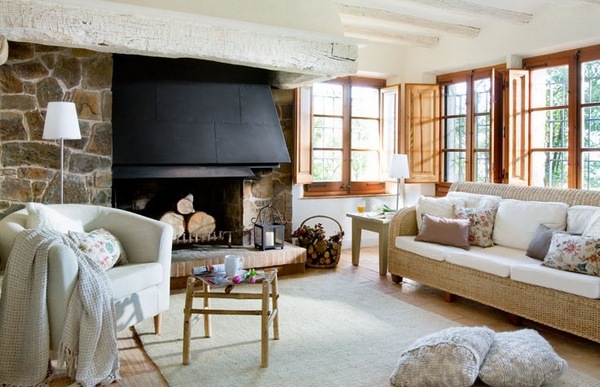 modern Mediterranean house interior design living room stylish furniture large windows