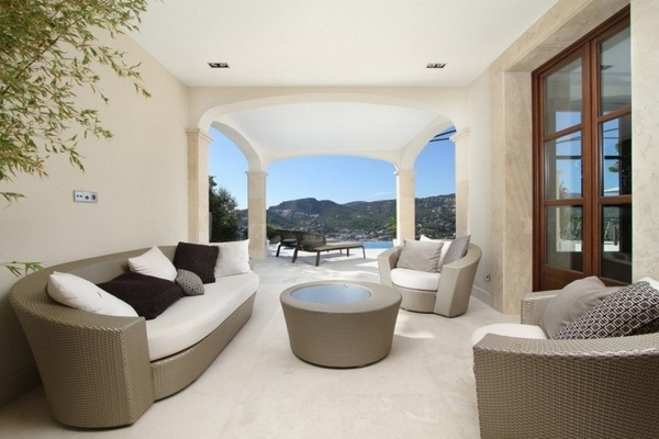 modern villa interior design elegant outdoor furniture