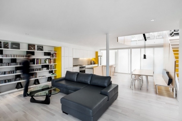  white yellow cabinets chic minimalist look