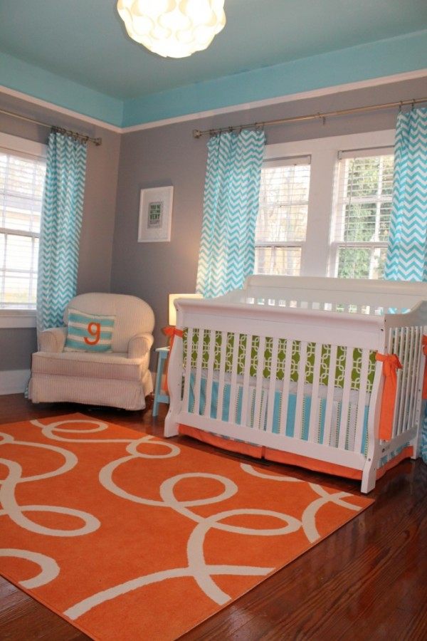 nursery orange carpet