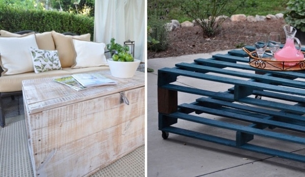 outdoor furniture pallet wood table DIY 