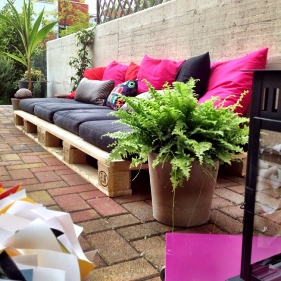 outdoor wooden pallets furniture reclining sofa patio ideas
