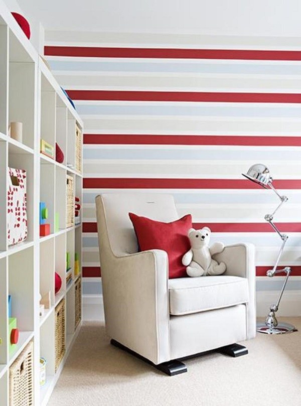 painting wall stripes nursery room