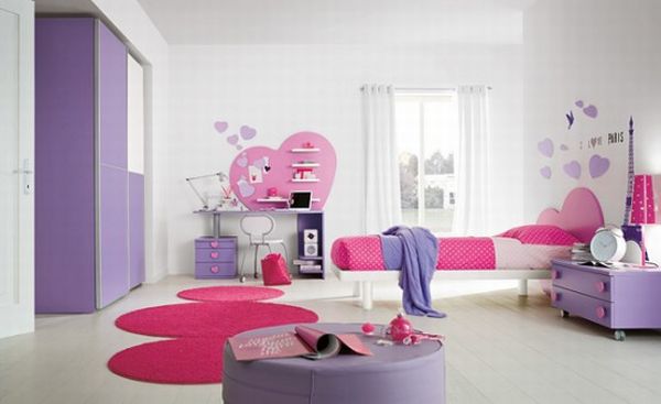 pink purple room teenage girl