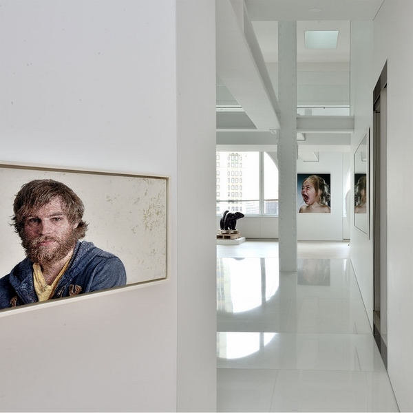portrait art contemporary apartment