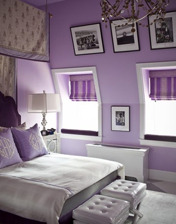 purple design with sloping