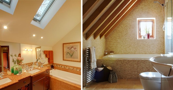 slope ceiling bathroom ideas bathtub attic design ideas