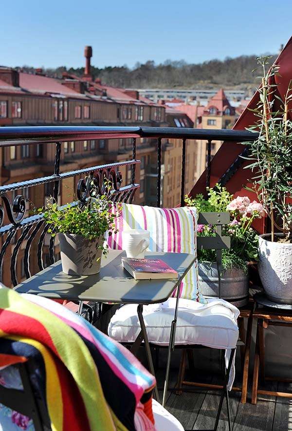 small balcony design ideas metal outdoor furniture