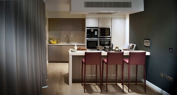small kitchen design modern look handleless drawers