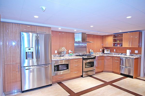 stainless steel kitchen appliances wooden cabinets contemporary kitchen design