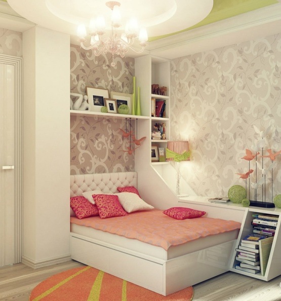 tender pink teen girl bedroom wall wallpaper