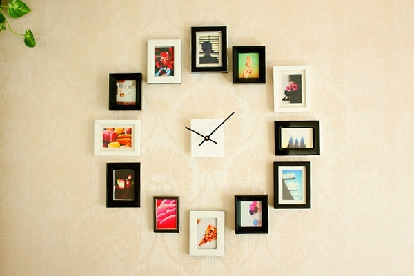 decoration photo frames clock