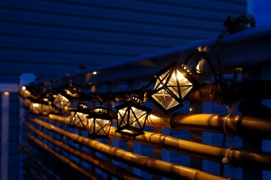 Lighting Ideas Lantern bamboo railing