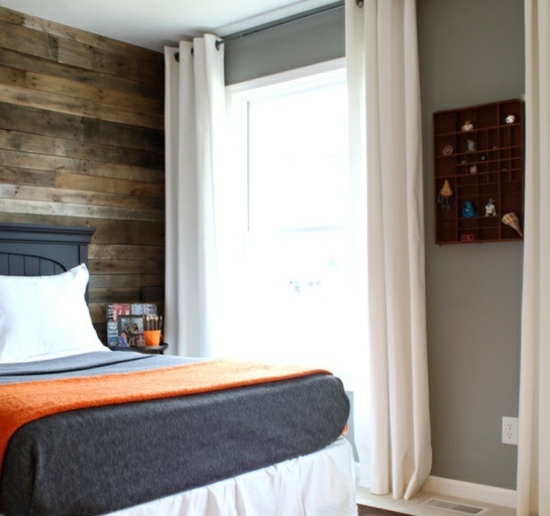 Bedroom Wall Wooden Paneling