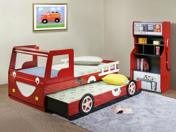 Car kids bed design space saving furniture