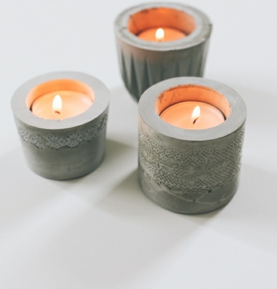 Concrete Candle Holder do it yourself