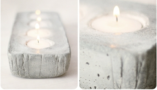 DIY Concrete Candle holder