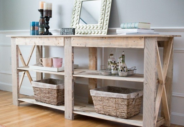 DIY furniture ideas console table ideas upcycling pallets ideas