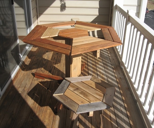 DIY ideas octagonal table stool 