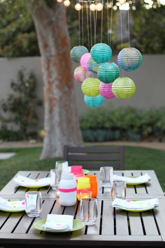 DIY garden Lantern Kids Party Decorating ideas