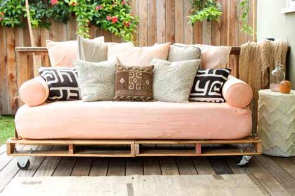 DIY patio sofa bed wheels