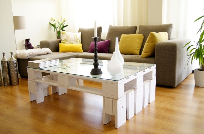 furniture white coffee table glass top