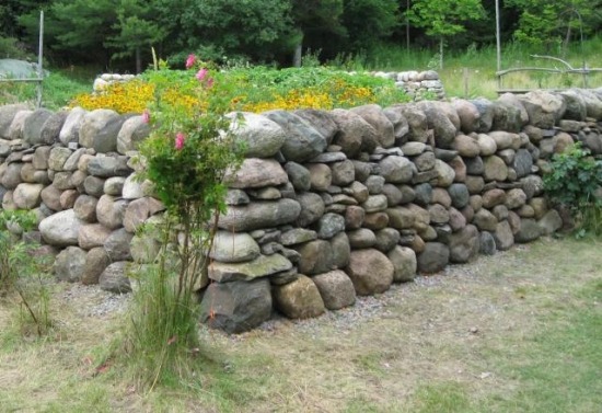 Drywall building stone wall