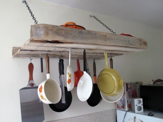 Frying pan storage DIY kitchen ideas