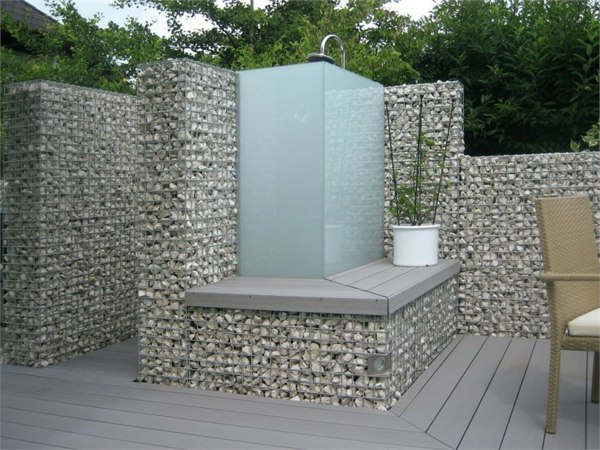 Gabion Garden design stone garden shower design