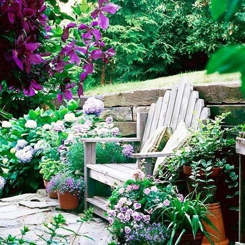 affordable garden design ideas patio bench