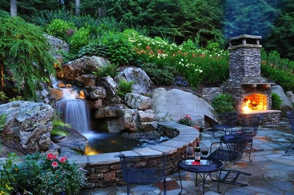 Garden-Waterfall -Fountain-Lighting