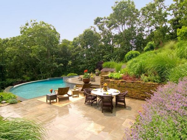 Garden pool patio design idea