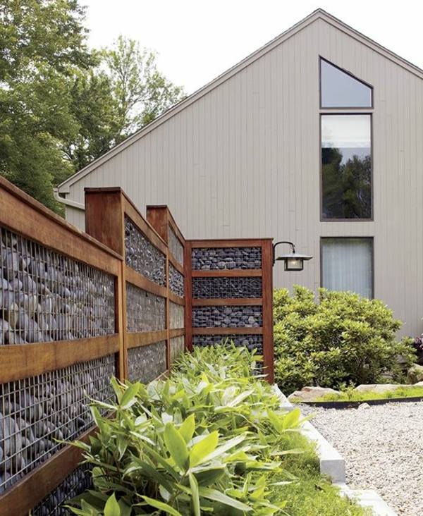 Garden wall gabion modern 