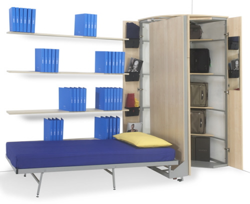 Goalani wardrobe shelf and bed combination