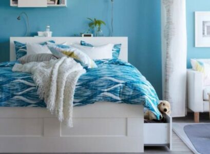Ikea-bedroom-deisgn-idea-blue-wall