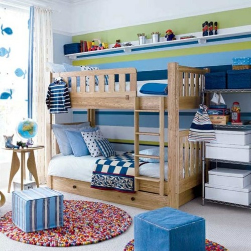 Kids bunk bed wall decoration
