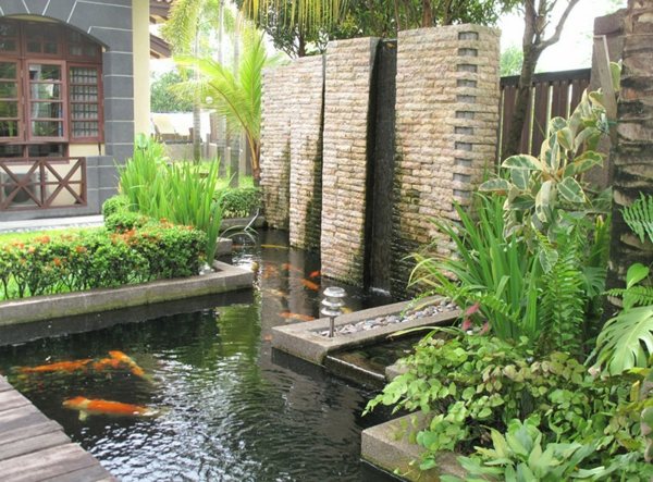 Koi Pond Water Wall Feng Shui 