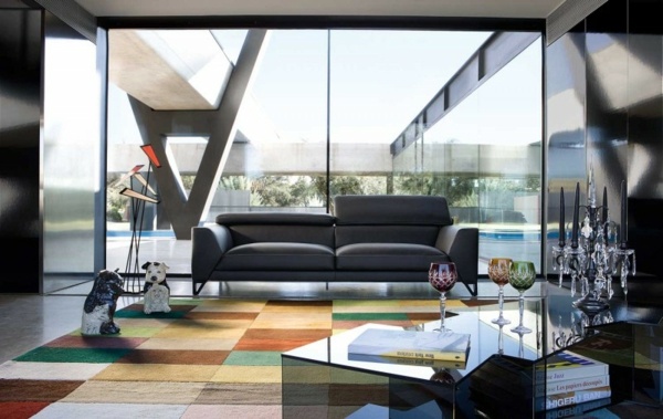 Modern color carpet sofa living room