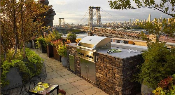 Outdoor grill area