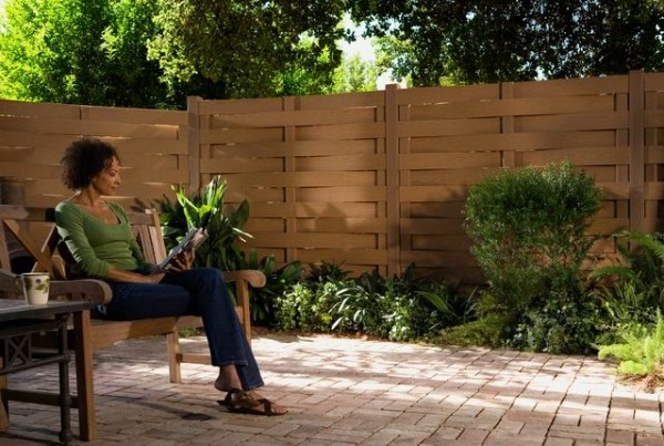 Plastic panels privacy garden fence