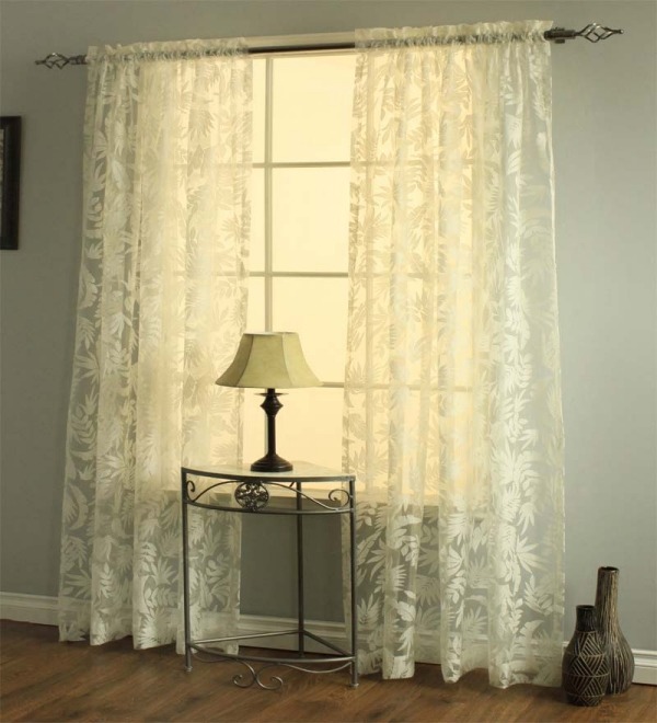 Select the right curtains for the living room transparent