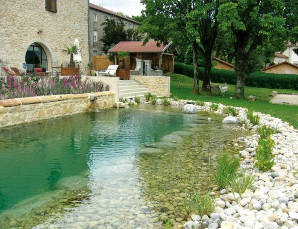Swimming pond stones Grass Turf Home Decoration