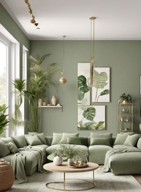 wall painting ideas 2025 green